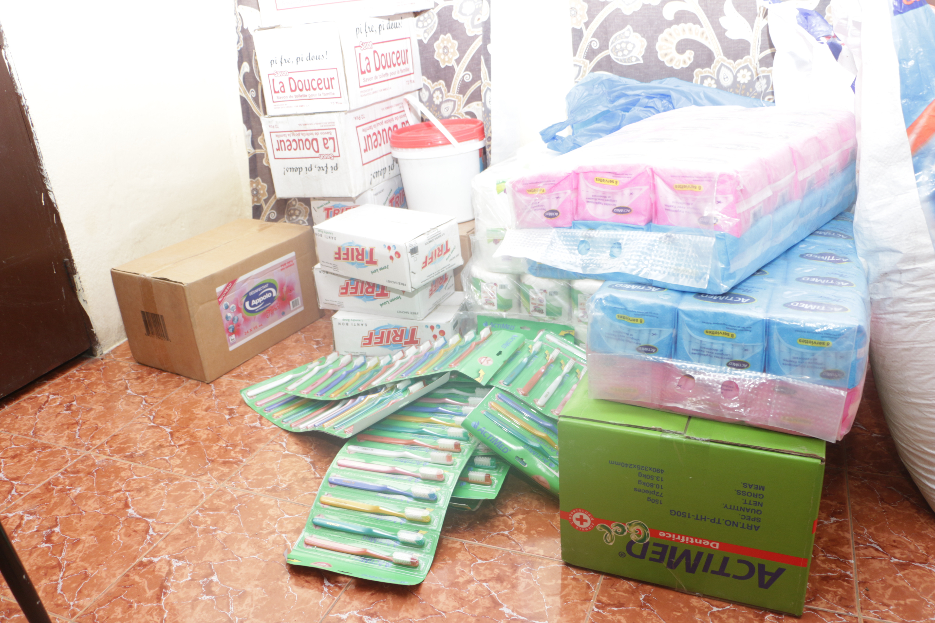 PAV-H hygiene kits ready for distribution